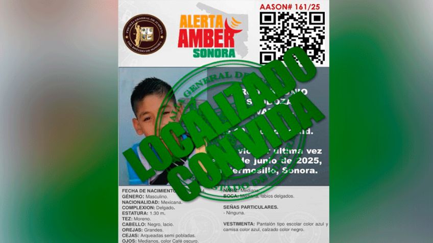 Desactivan Alerta Amber de Marco Antonio Escoboza; fue localizado sano y salvo en Guaymas