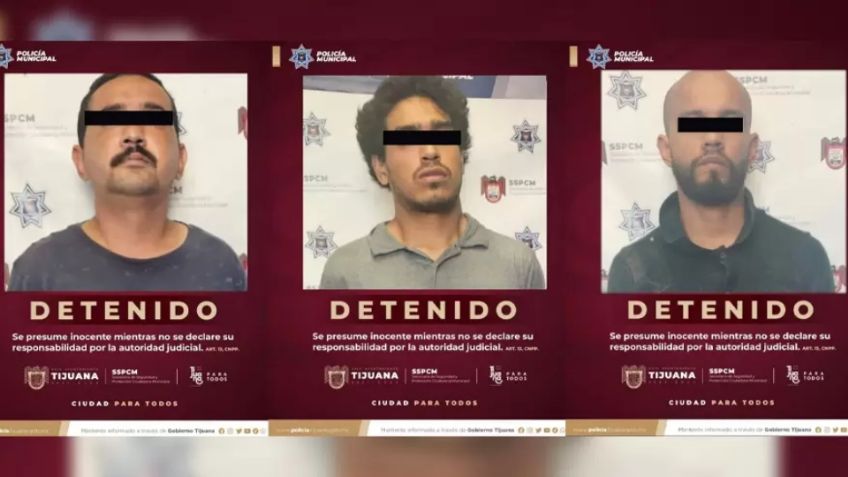 Arrestan a tres hombres por colocar narcomantas atribuidas al CAF en Tijuana