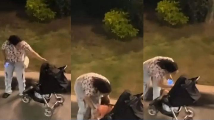 Captan presunto caso de maltrato infantil en la Plaza del Carmen, San Luis Potosí