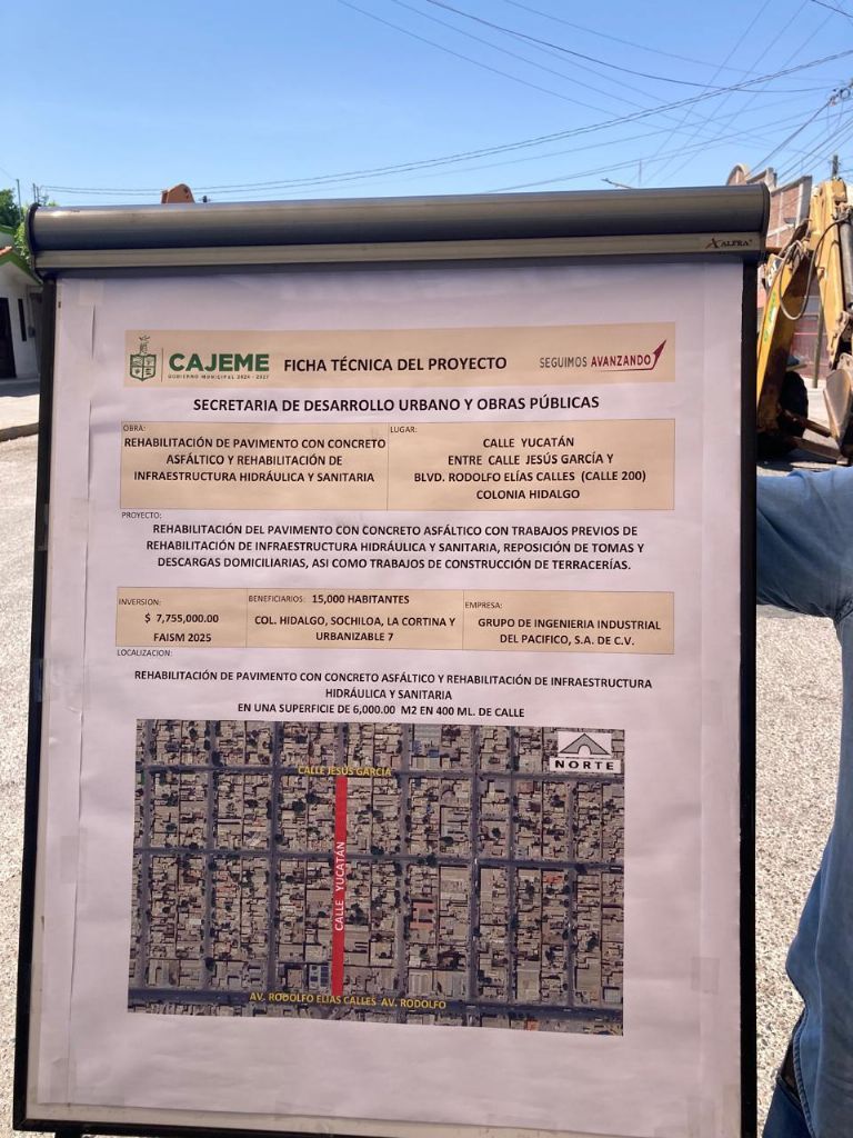 Rehabilitarán calles de la colonia Hidalgo en Ciudad Obregón