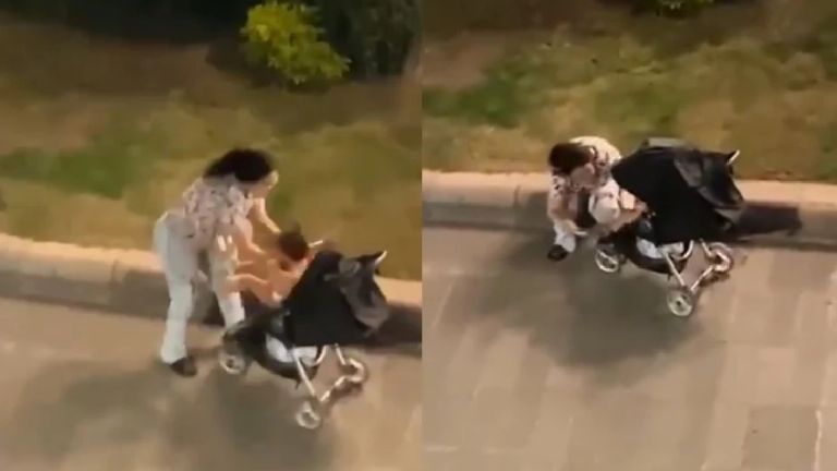 Captan presunto caso de maltrato infantil en la Plaza del Carmen, San Luis Potosí