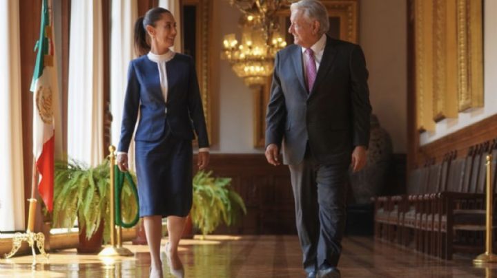 Con una sonrisa, Sheinbaum habla sobre la reaparición pública de AMLO: "Se ve muy bien"