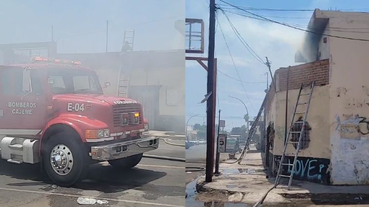 Fuerte incendio en inmueble de la colonia Centro de Ciudad Obregón moviliza a autoridades