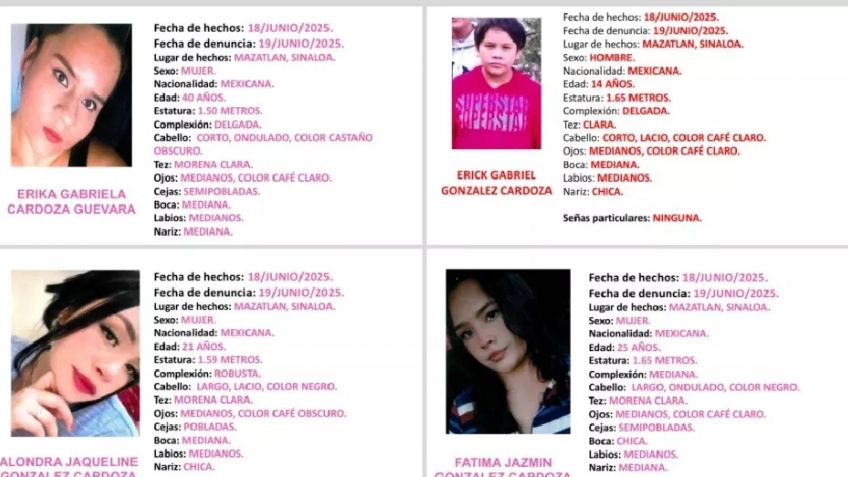 En Mazatlán activan protocolo Alba por desaparición de madre y sus tres hijos de domicilio