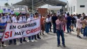 Foto ilustrativa de la nota titulada Trabajadores piden a Pemex regularizar pagos durante visita de Sheinbaum en Campeche