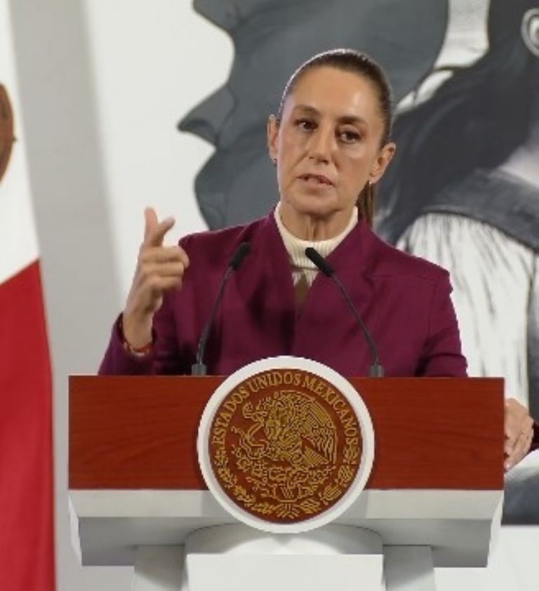 Claudia Sheinbaum durante la mañanera 