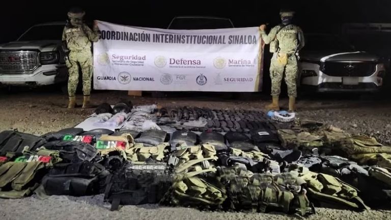 SSP Caen seis integrantes del CJNG durante operativo militar y estatal en Culiacán