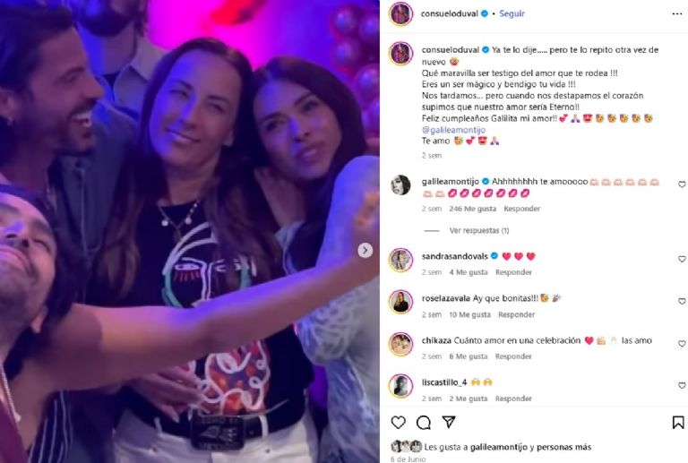Consuelo Duval sí estuvo en la fiesta de Galilea Montijo