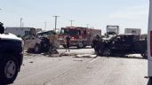 Foto ilustrativa de la nota titulada Chocan de frente dos vehículos en carretera de Hermosillo; se habla de dos fallecidos