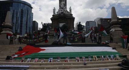 Protestan en Ángel de la Independencia por genocidio contra el pueblo palestino por Israel
