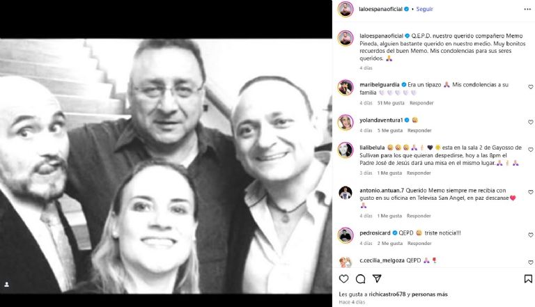 Lalo España despidió a Memo Pineda con emotivo mensaje