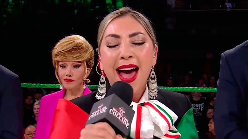 "¡No te la sabes!": Cantante se equivoca al entonar el Himno de México en Worlds Collide