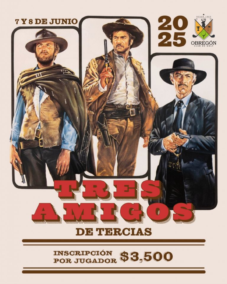 Javier García de León Yépiz, Marcos Gastélum y Mario Pablos se coronan en el Torneo de Golf los Tres Amigos en Ciudad Obregón