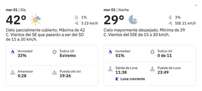 Así será el clima en Hermosillo HOY martes 1 de julio. Foto: The Weather Channel