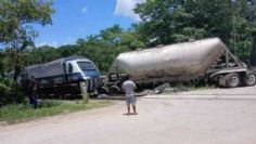 Tráiler choca contra el Tren Interoceánico en Tabasco; no hay personas lesionadas