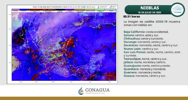 Conoce todos los detalles sobre el clima en México para este jueves. Foto: Conagua