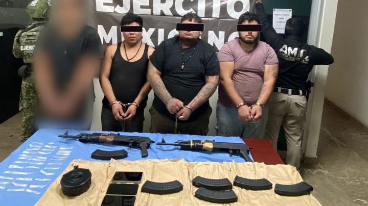 Caen 4 narcomenudistas tras casi escapar en la Miravalle de Ciudad Obregón; aseguran armas