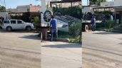 Foto ilustrativa de la nota titulada Tremendo accidente: Camioneta vuelca, tira árbol y se estrella al norte de Ciudad Obregón