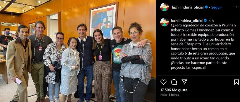 Chlindrina hace cameo en la serie de Chespirito