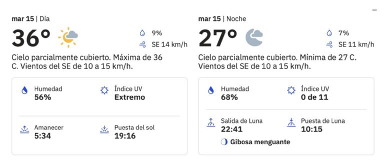 Advierten lluvias matutinas en Ciudad Obregón. Foto: The Weather Channel