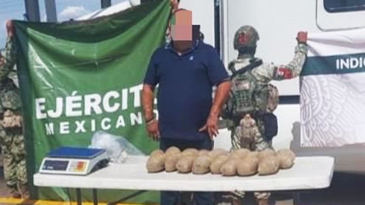 Detienen a trailero que transportaba 22 kilos de goma de opio en carretera de Sonora