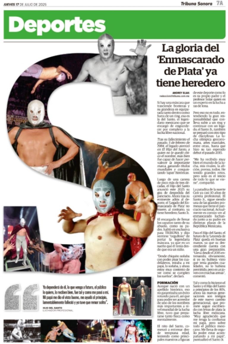 El ‘Legado del Enmascarado de Plata’ no muere, al contrario, ya tiene heredero; entrevista Exlusiva con, Santo Jr.