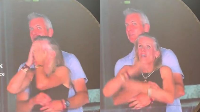 VIDEO: Captan a pareja de infieles en concierto de Coldplay; así intentaron huir
