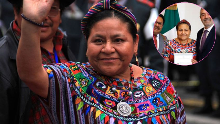 SRE da carta de naturalización al premio Nobel de la Paz, Rigoberta Menchú