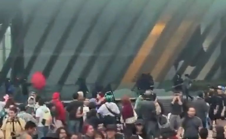 Los hechos ocurrieron este domingo, durante la marcha contra la gentrificación. Foto: Facebook