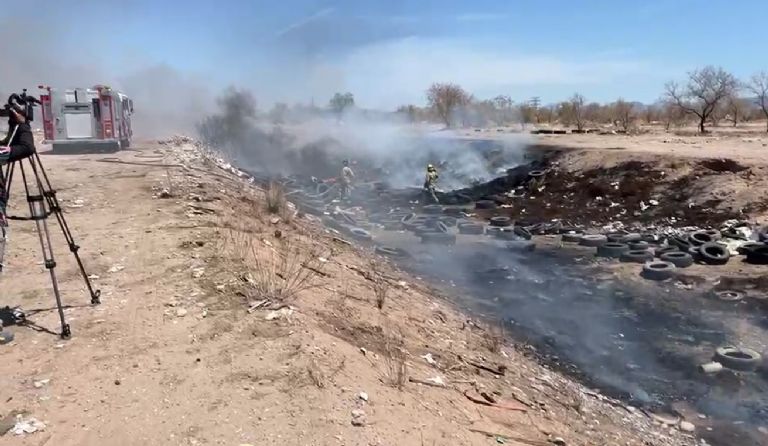 Reportan incendio en Hermosillo