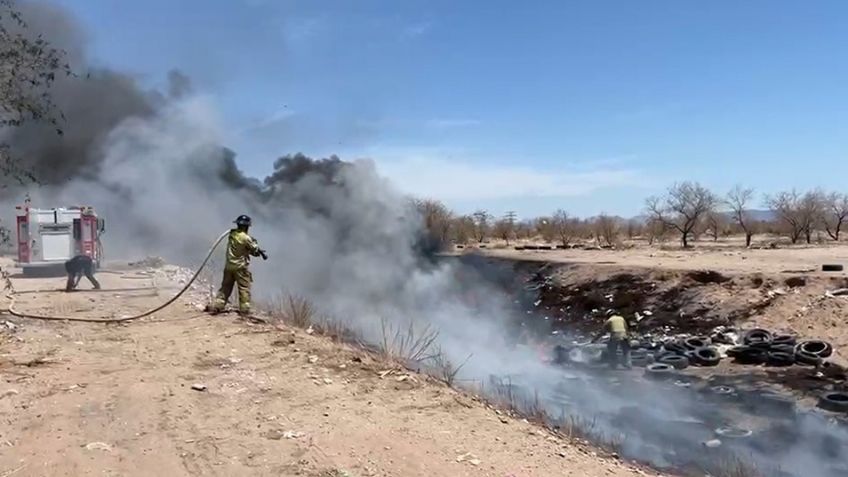 Incendio azota a Hermosillo; lo habría provocado la quema de llantas sin supervisión
