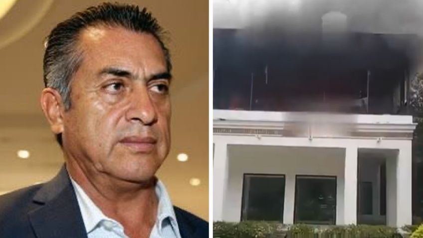 VIDEO: Sujeto provoca incendio en domicilio de 'El Bronco' y es sometido a balazos