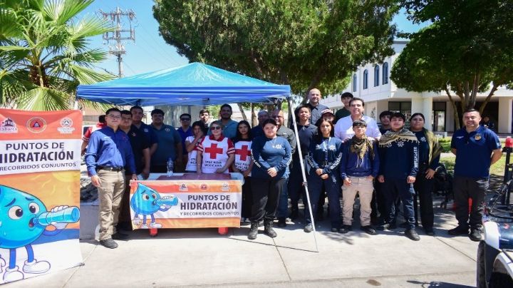 Instalan tres Puntos de Hidratación en Caborca ante las altas temperaturas