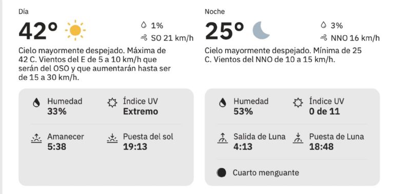 Así será el clima en Ciudad Obregón este miércoles 23 de julio. Foto: The Weather Channel