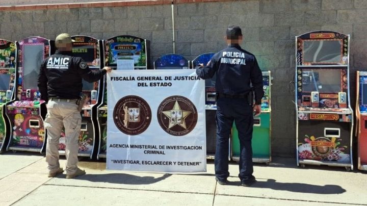 Autoridades de Sonora aseguran seis máquinas tragamonedas ilegales en Moctezuma