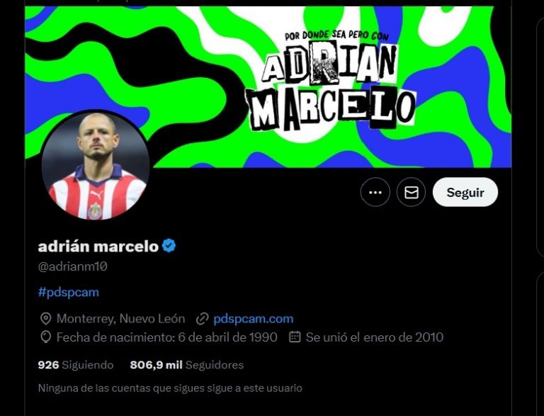 Adrián Marcelo estrena nueva foto de perfil 