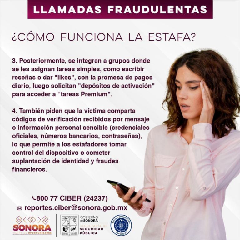 Estafas telefónicas en Sonora 