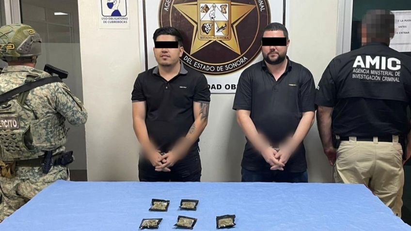 FGJE Sonora: Detienen a dos sujetos y les aseguran droga y arsenal al norte de Cajeme