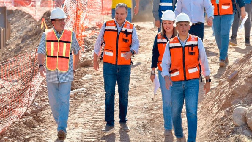 Antonio Astiazarán supervisa avance de puente desnivel en bulevar Solidaridad en Hermosillo