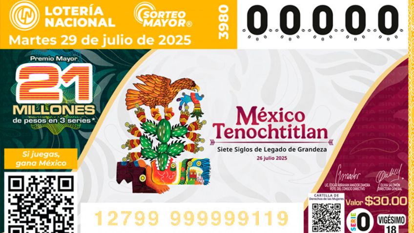Lotería Nacional hoy 29 de julio: ¿Dónde y a qué hora ver RESULTADOS del Sorteo Mayor de este martes?