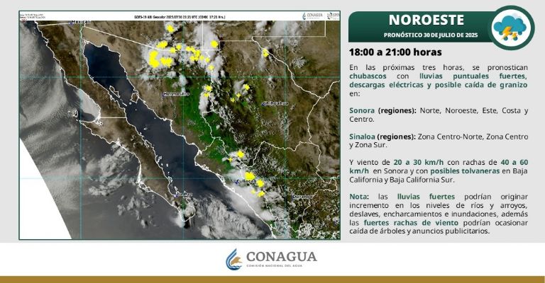 Reporte del clima para esta noche