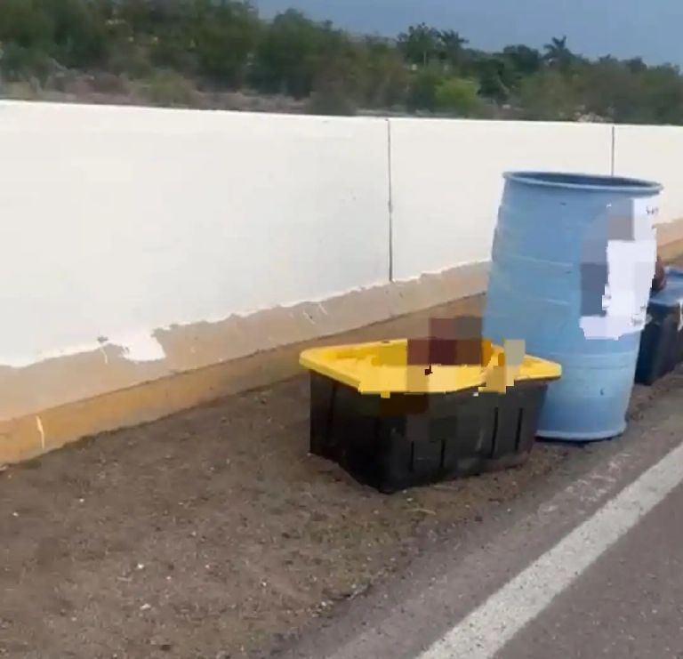 Las cabezas fueron halladas a un costado de la carretera que conecta a Campo Santa Fe y San Blas