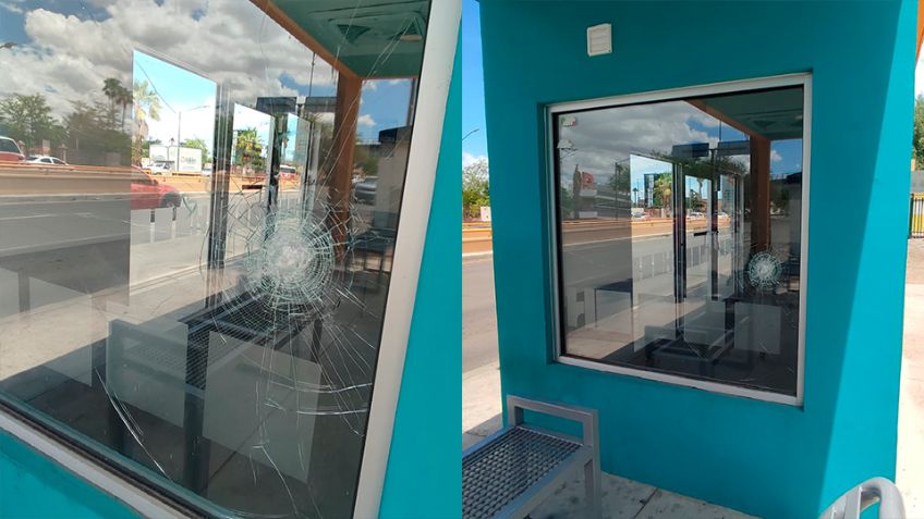 Hermosillo: Vandalizan paradas de camión fuera de servicio en la Unison