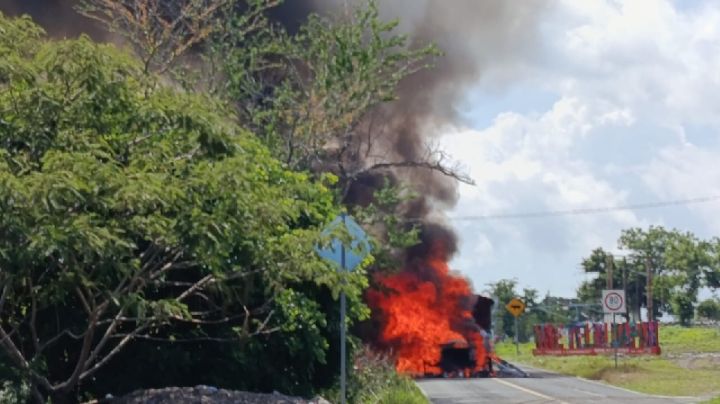 Violencia en Guerrero: queman cinco tráileres de empresa minera en Teloloapan e Ixcateopan