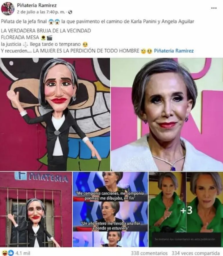 'Piñatería Ramírez' recrea al personaje de Florinda Meza 