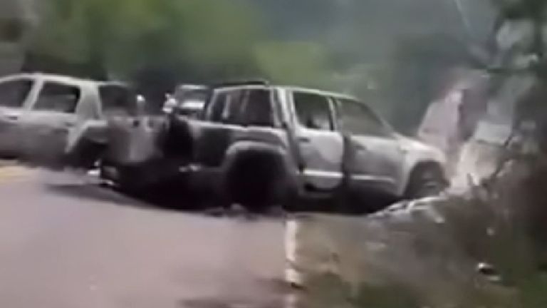 Violencia de Sinaloa Operativo en Cosalá por reportes de agresiones y vehículos en llamas