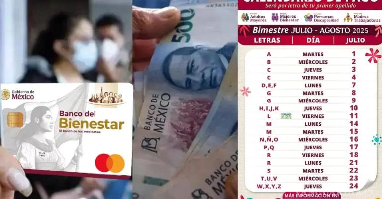 Calendario de pagos del 7 al 11 de julio de 2025
