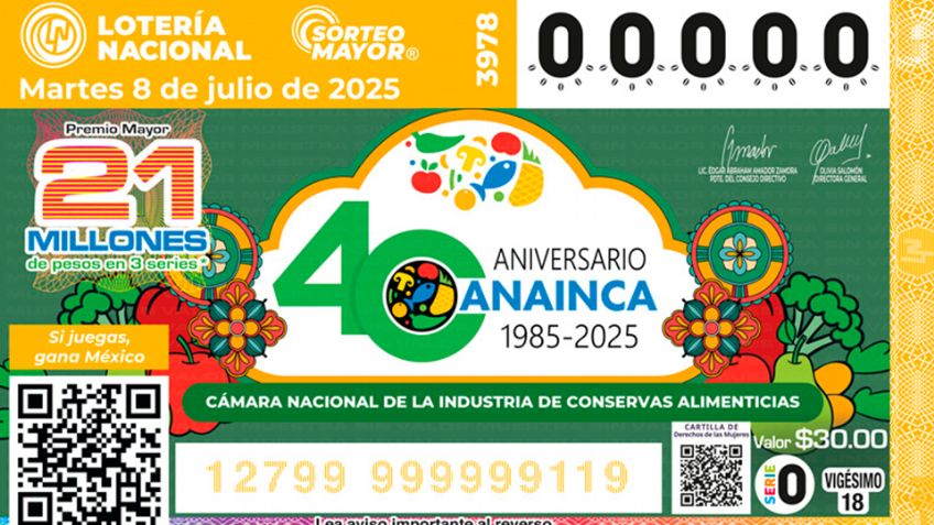 Esta es la lista completa de GANADORES del Sorteo Mayor de la Lotería Nacional de hoy 8 de julio