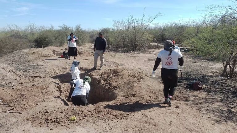 Guerreras Buscadoras de Cajeme inician búsqueda en un predio ubicado en Las Areneras