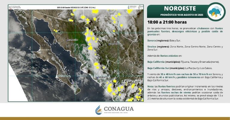 Clima en Sonora para esta noche